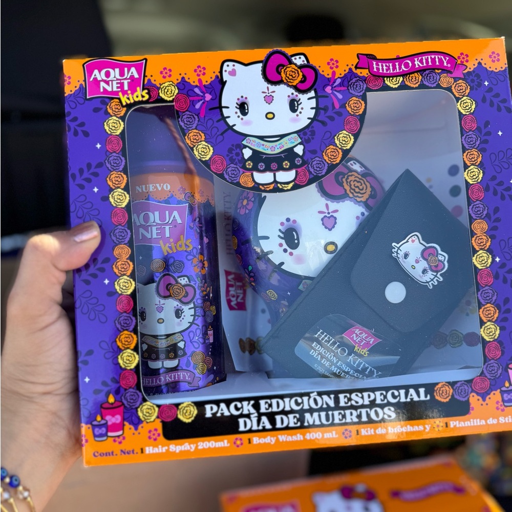 New Hello Kitty Aqua Net Día De Los Muertos Edition Set